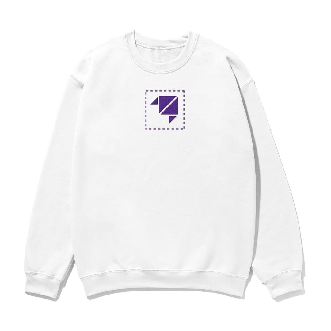 Standard Unisex Embroidered Crewneck Sweatshirt (Center)