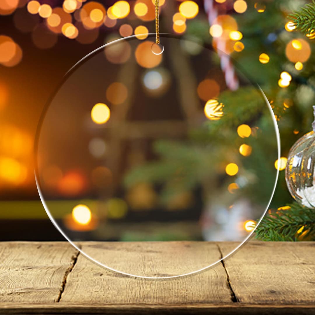 Clear Acrylic Circle Ornament