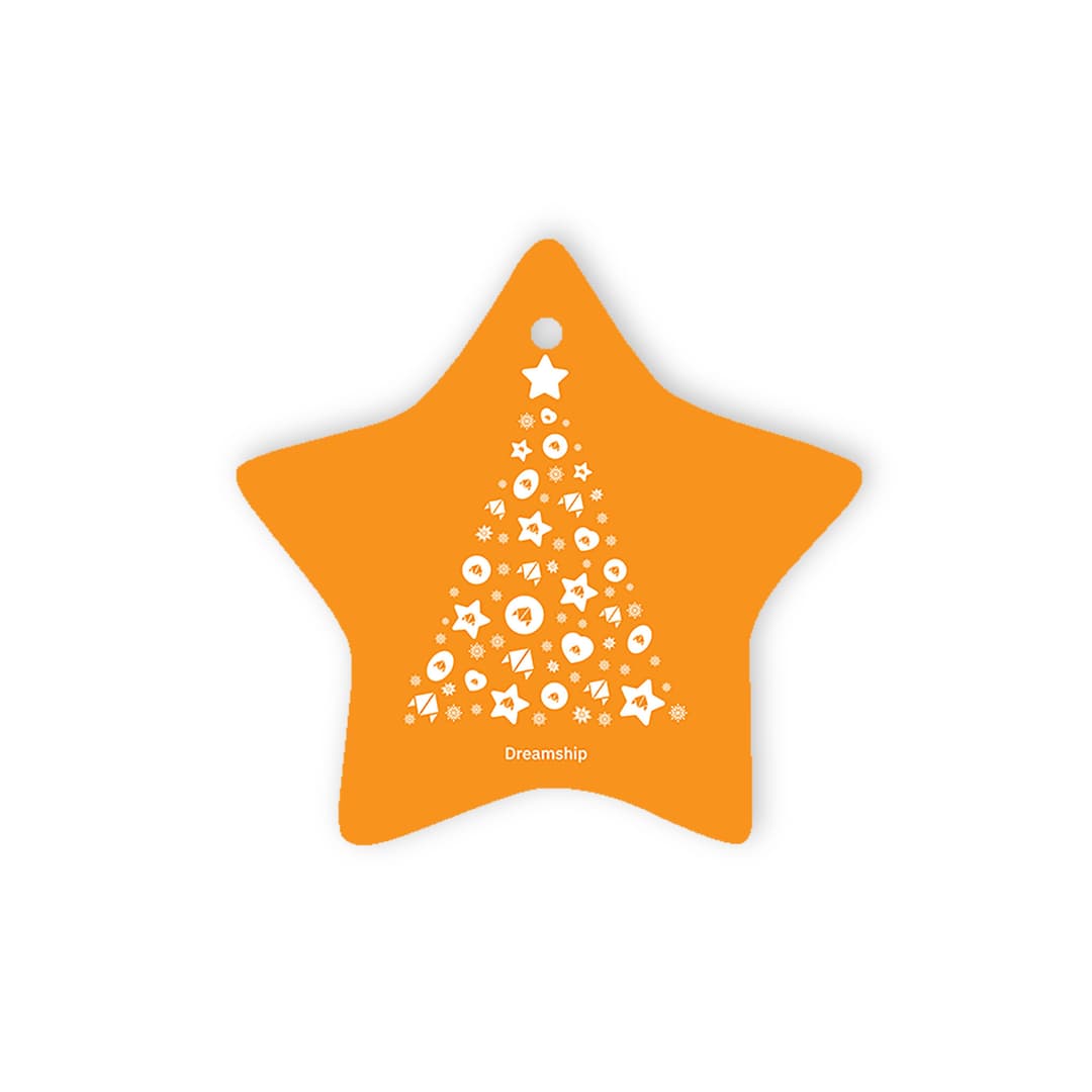 Star Ceramic Ornament (2 sided)