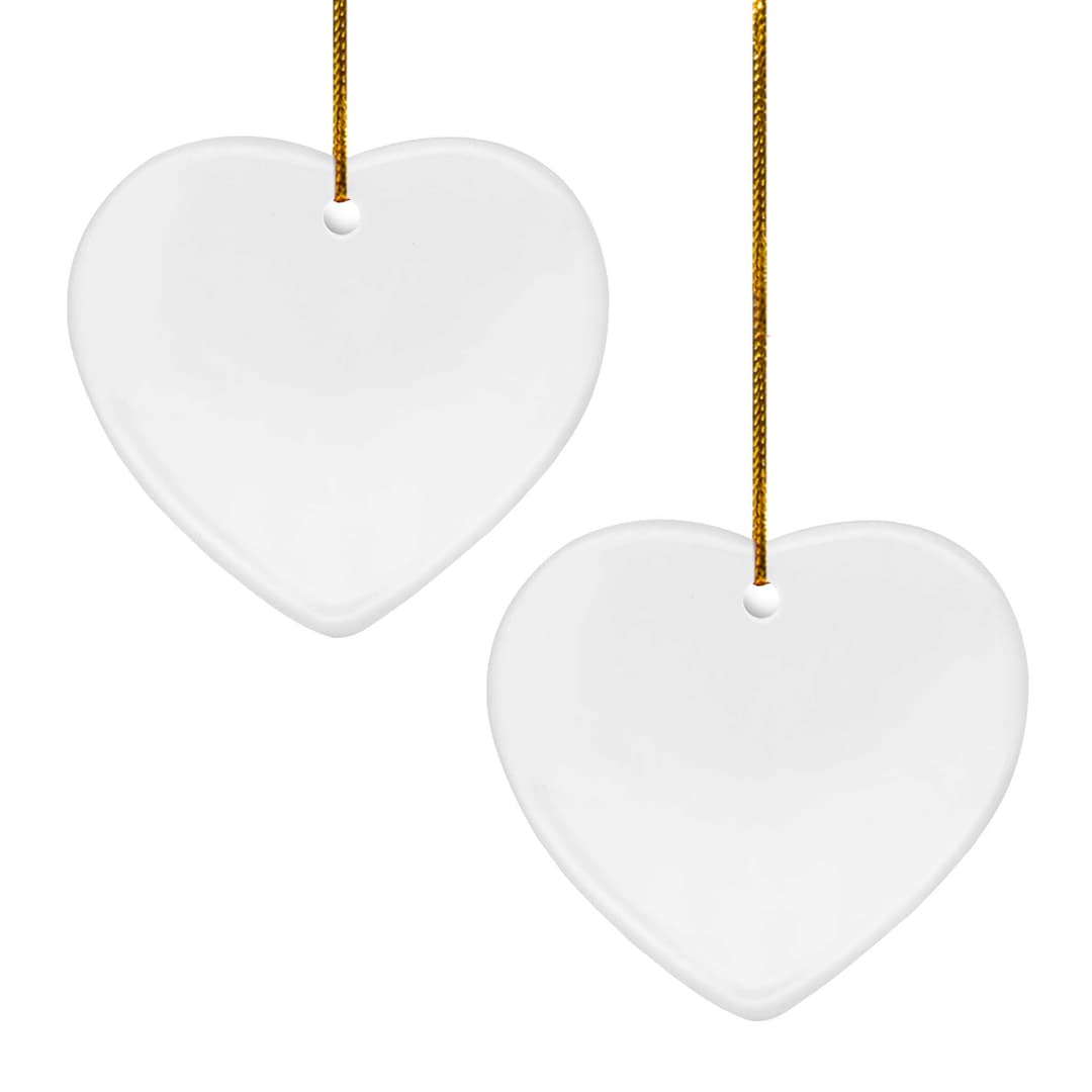 Valentine's Heart Ceramic Ornament Set (2-Design Pack)