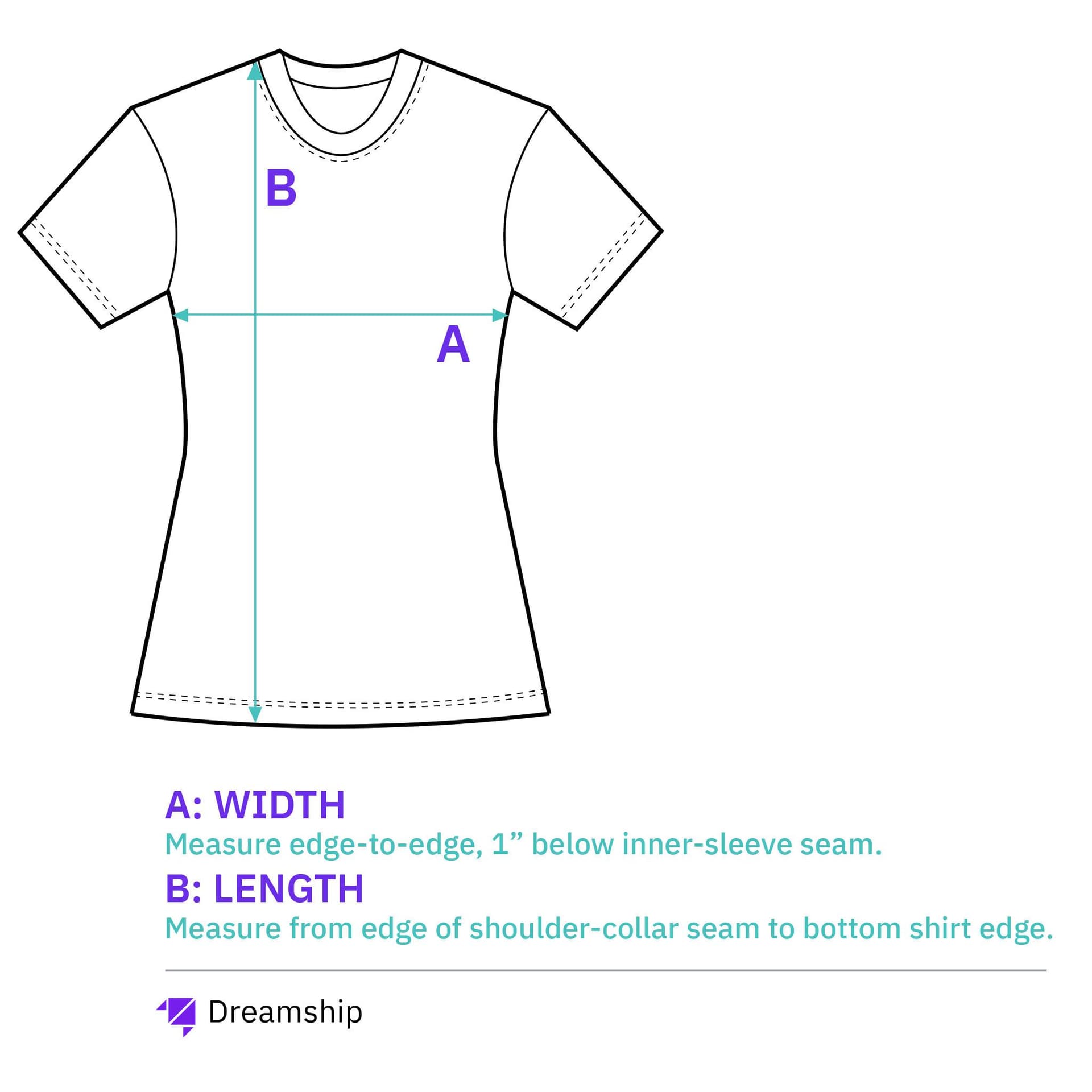 Premium Women's T-Shirt size chart