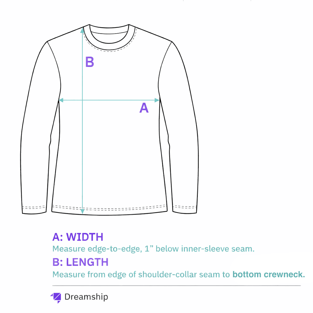 Standard Youth Crewneck Sweatshirt size chart