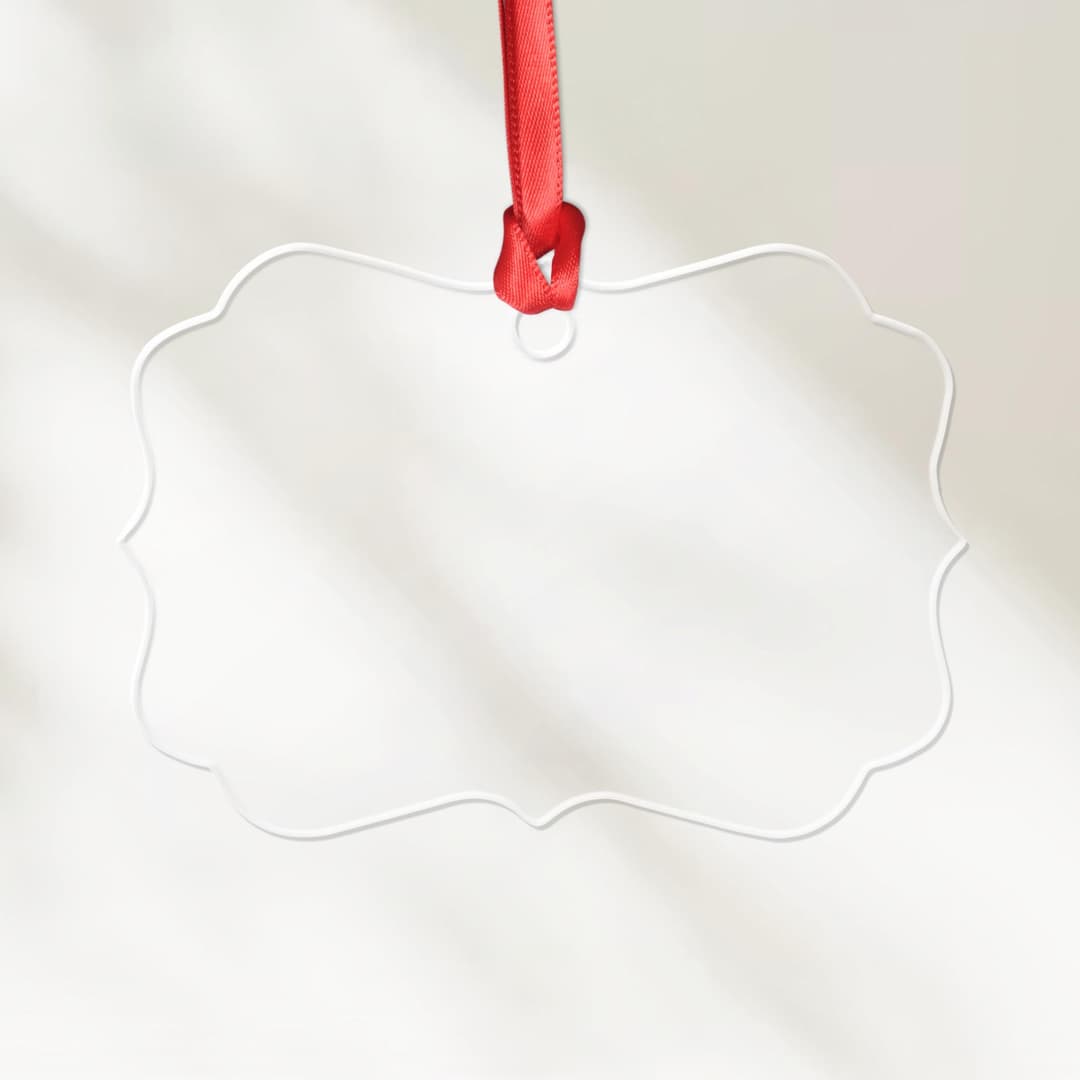Clear Acrylic Medallion Ornament