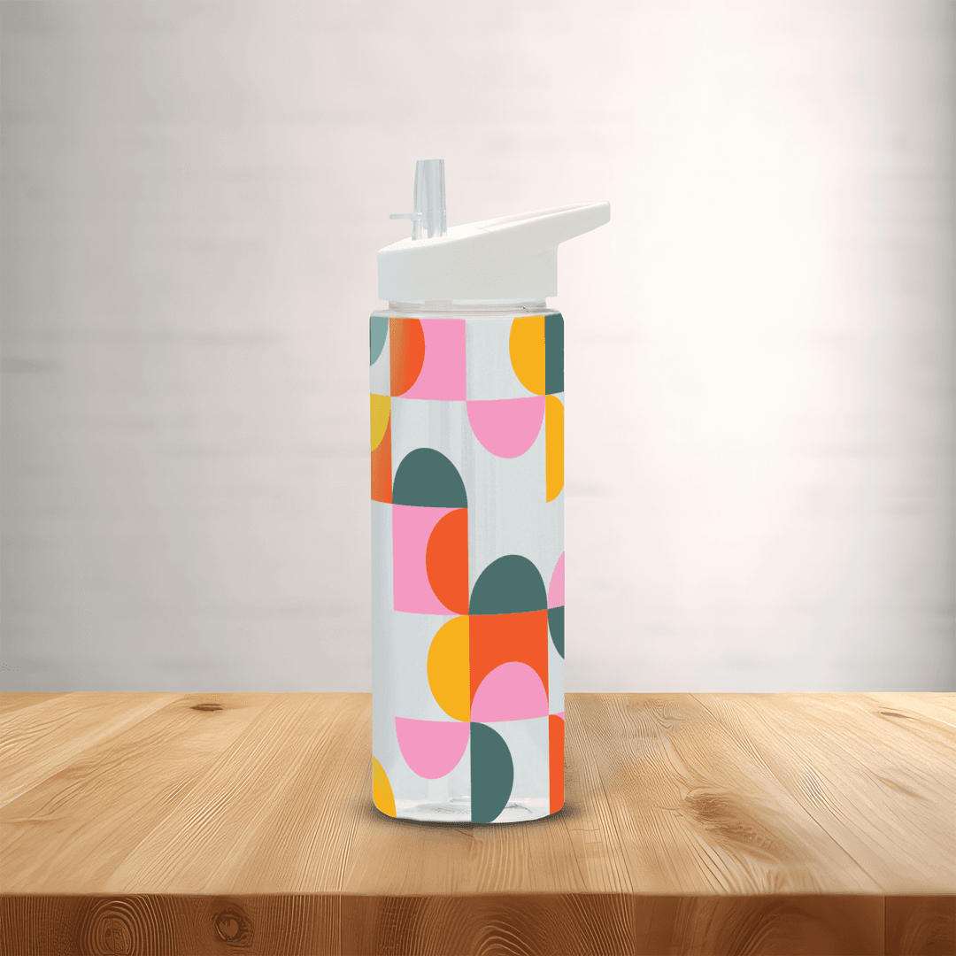 Acrylic Water Bottle with Flip Straw