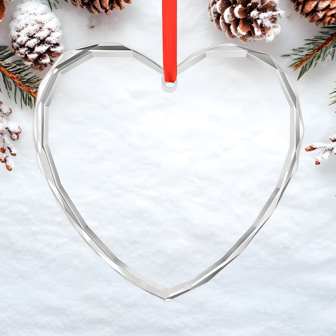 Glass Heart Ornament