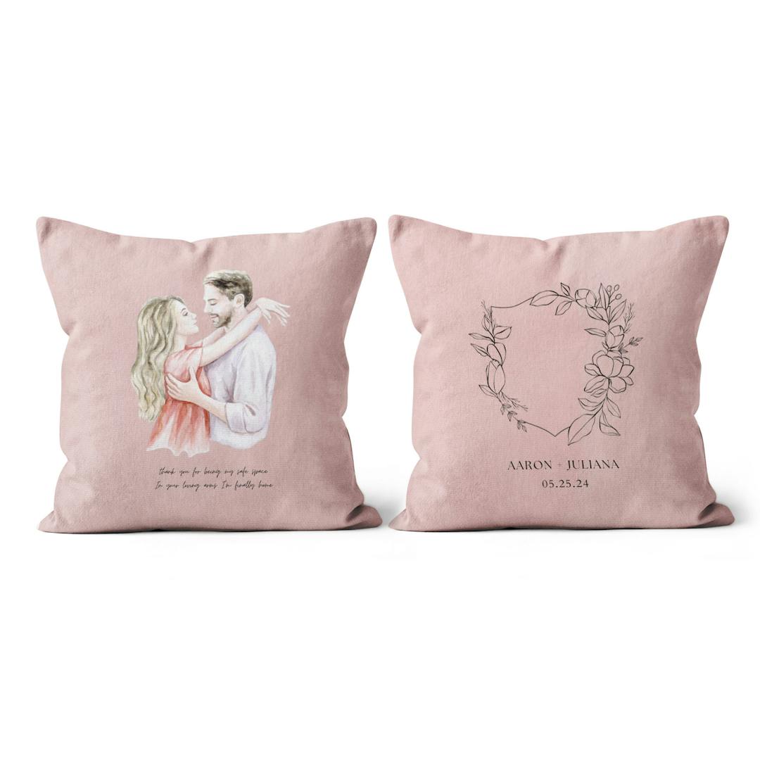 All-over Print Canvas Throw Pillow Set (18x18)