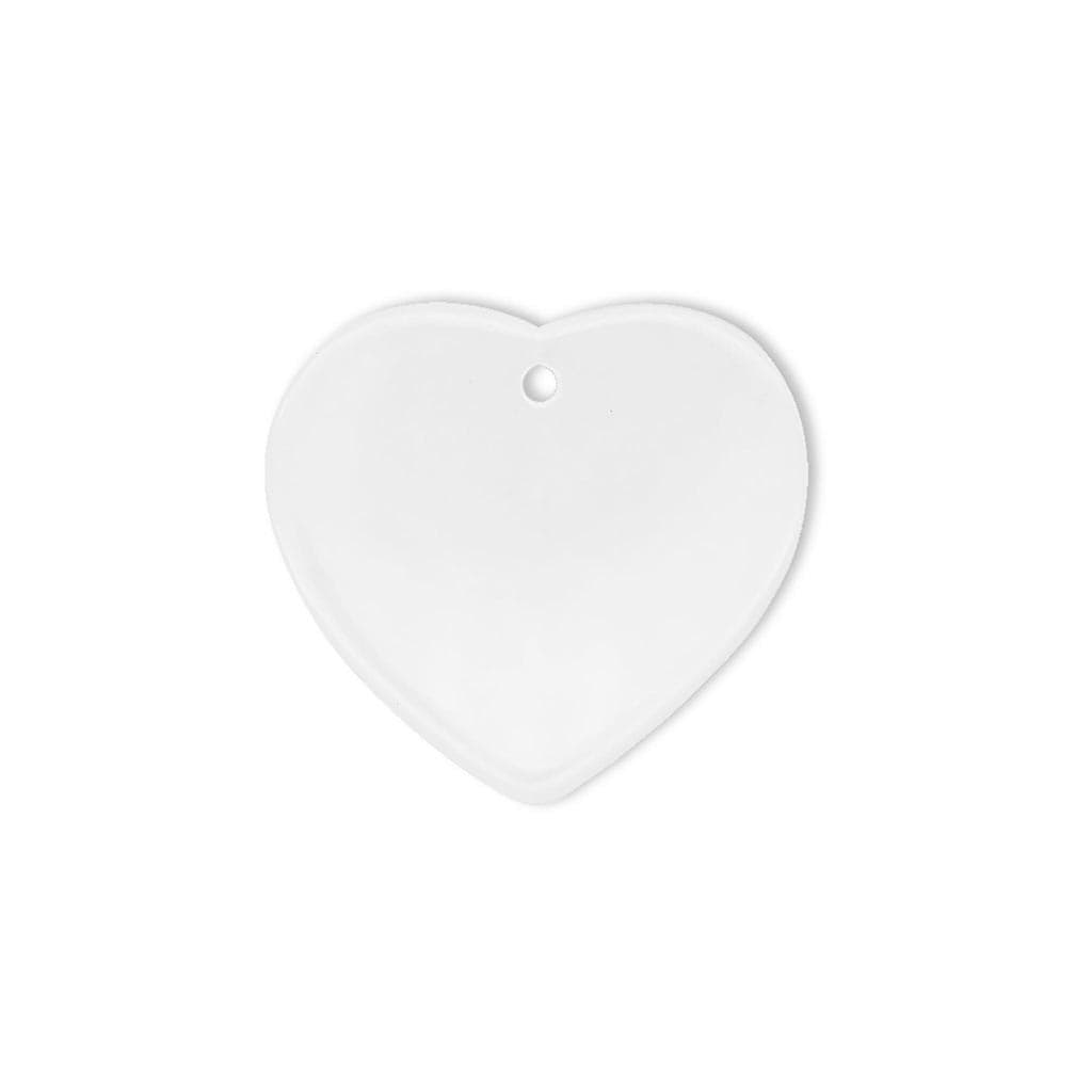 Heart Ceramic DIY Ornament Blank