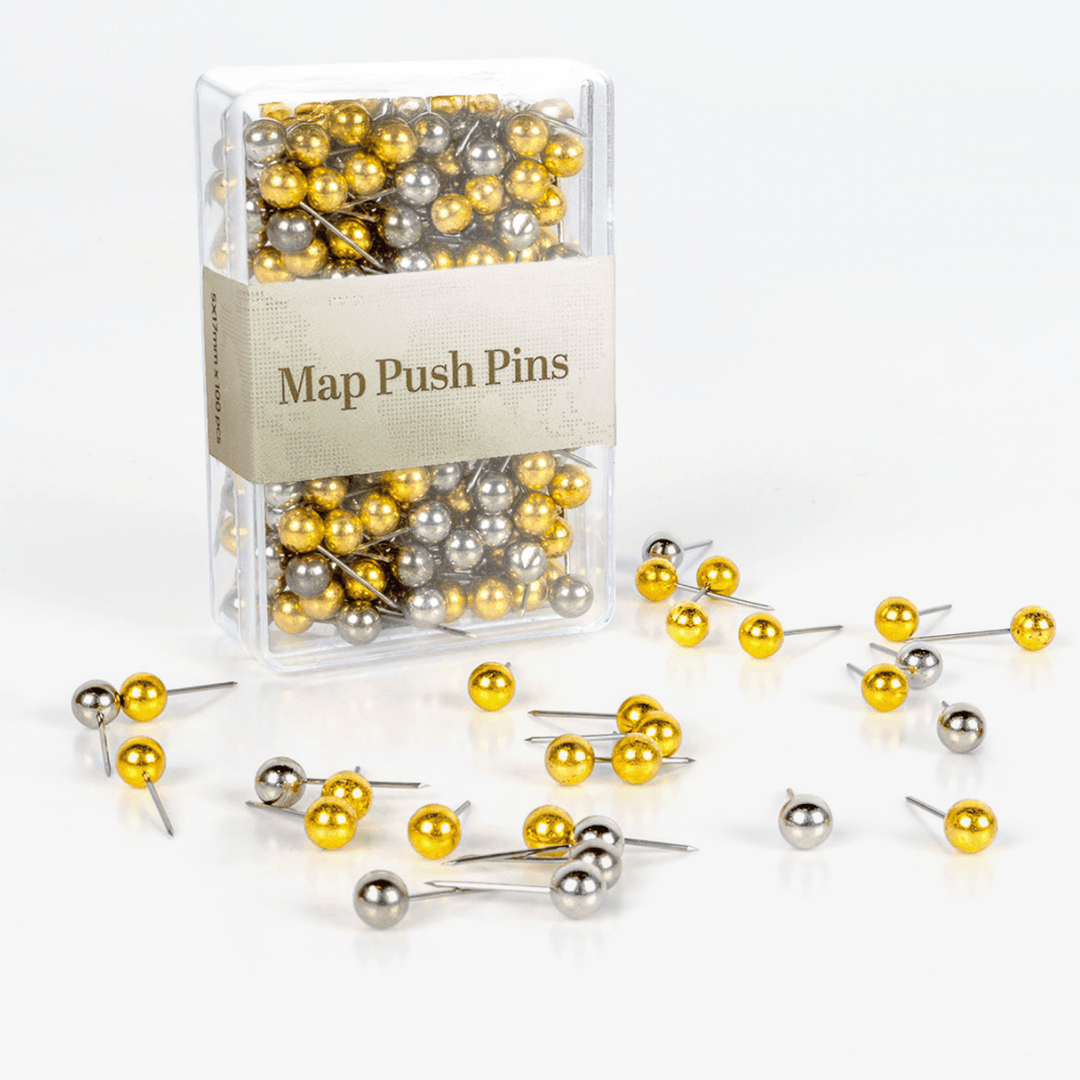 Push Pin Canvas Map