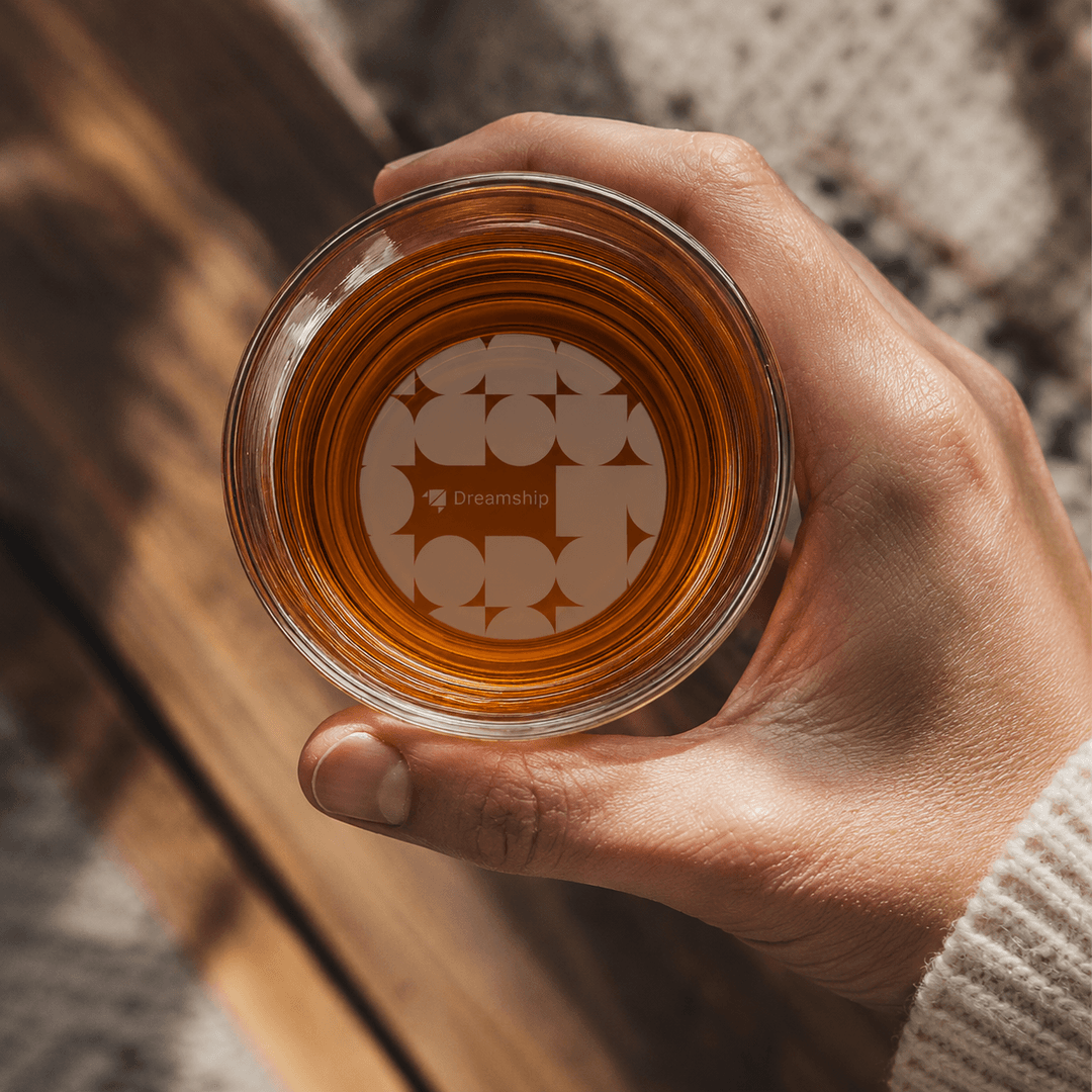 Bottom Engraved Whiskey Glass