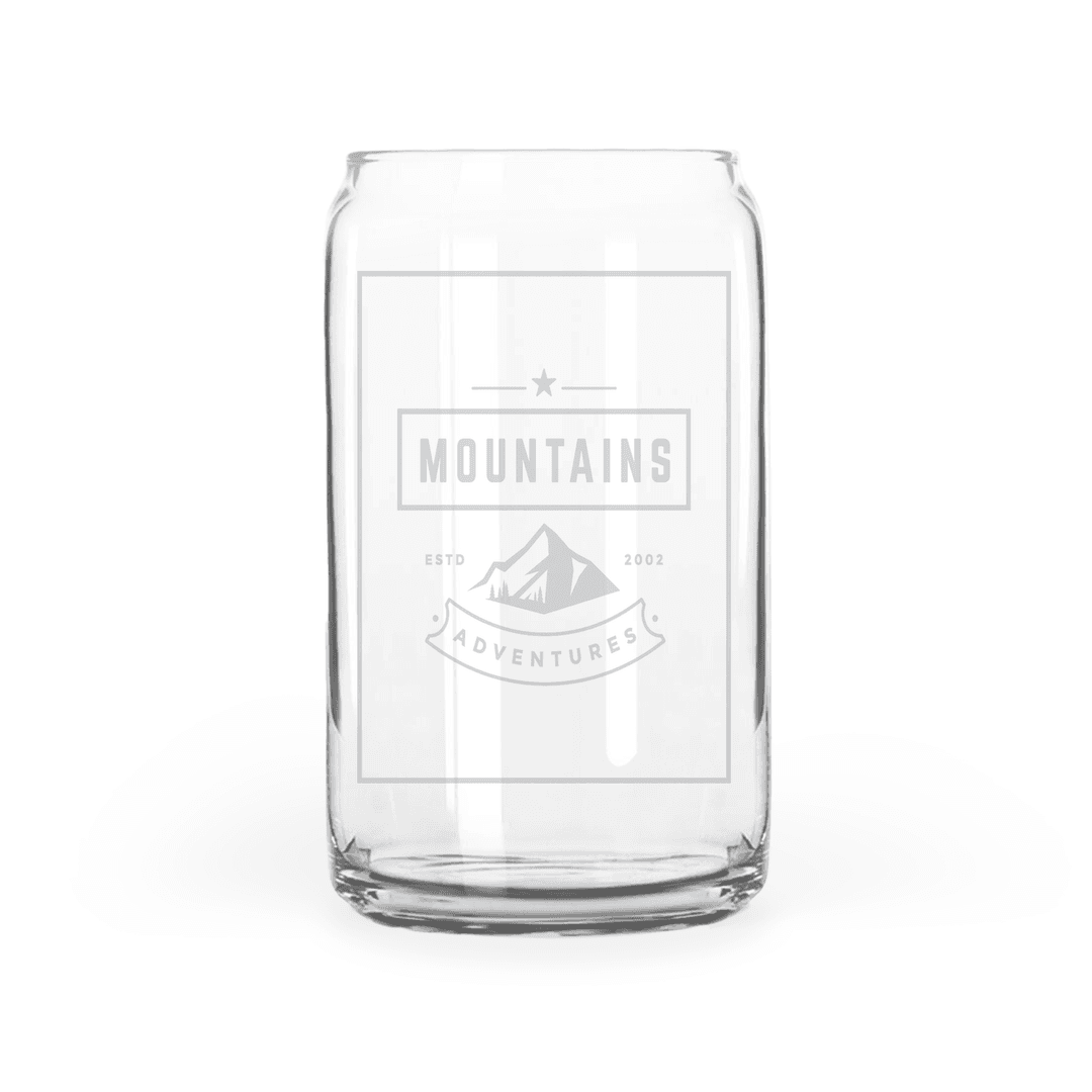 Engraved Glass Can