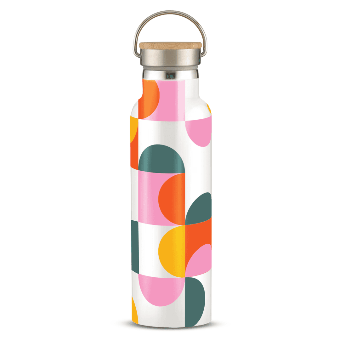 Stainless Steel Water Bottle with Bamboo Lid