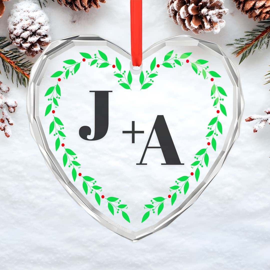 Glass Heart Ornament