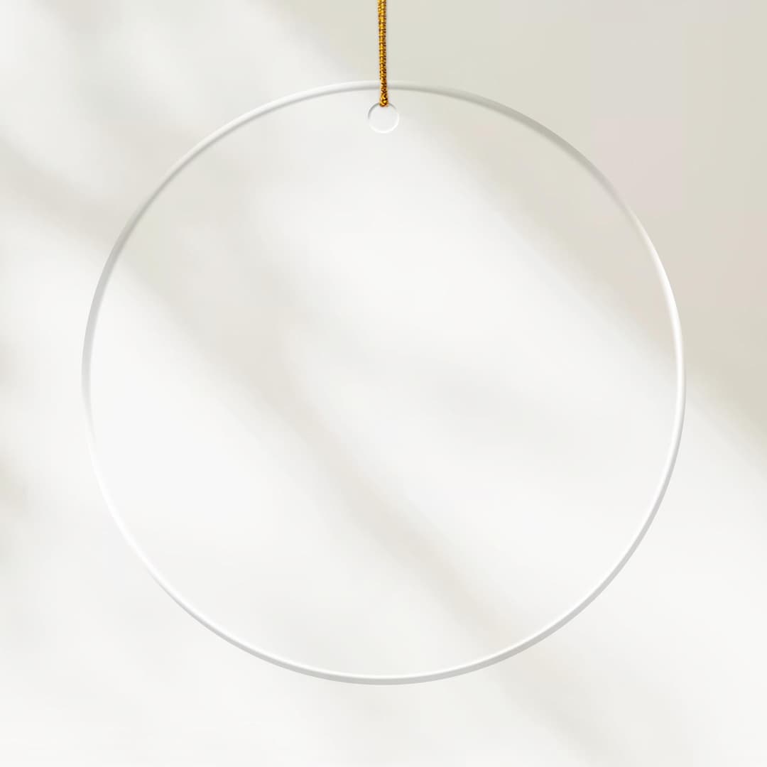 Clear Acrylic Circle Ornament