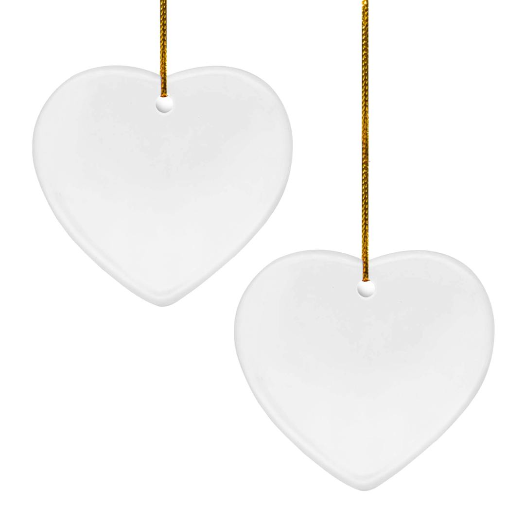 Valentine's Heart Ceramic Ornament Set (2-Design Pack)