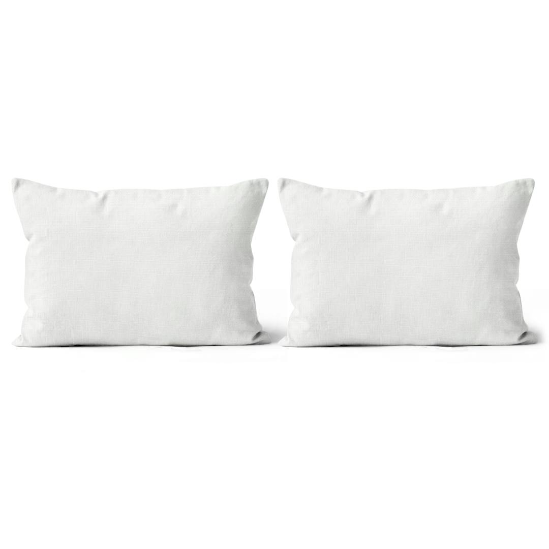 All-over Print Linen Throw Pillow Set (13x19)